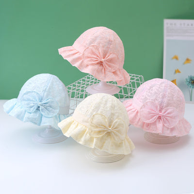 Cute Bows Kids Hat Children Girl Bucket Cap