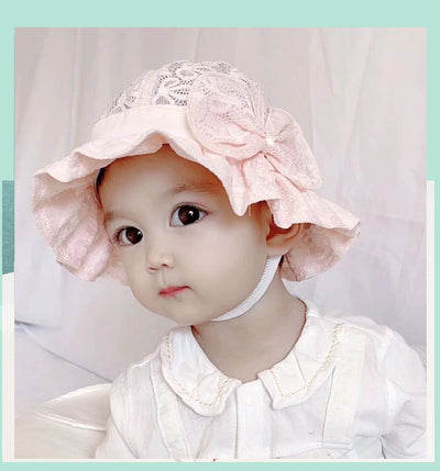 Cute Bows Kids Hat Children Girl Bucket Cap