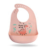 Waterproof Soft Baby Silicone Bibs Cute Cartoon Printed Kids